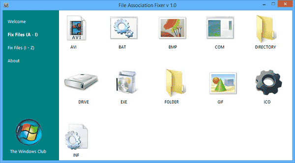 Программа File Association Fixer
